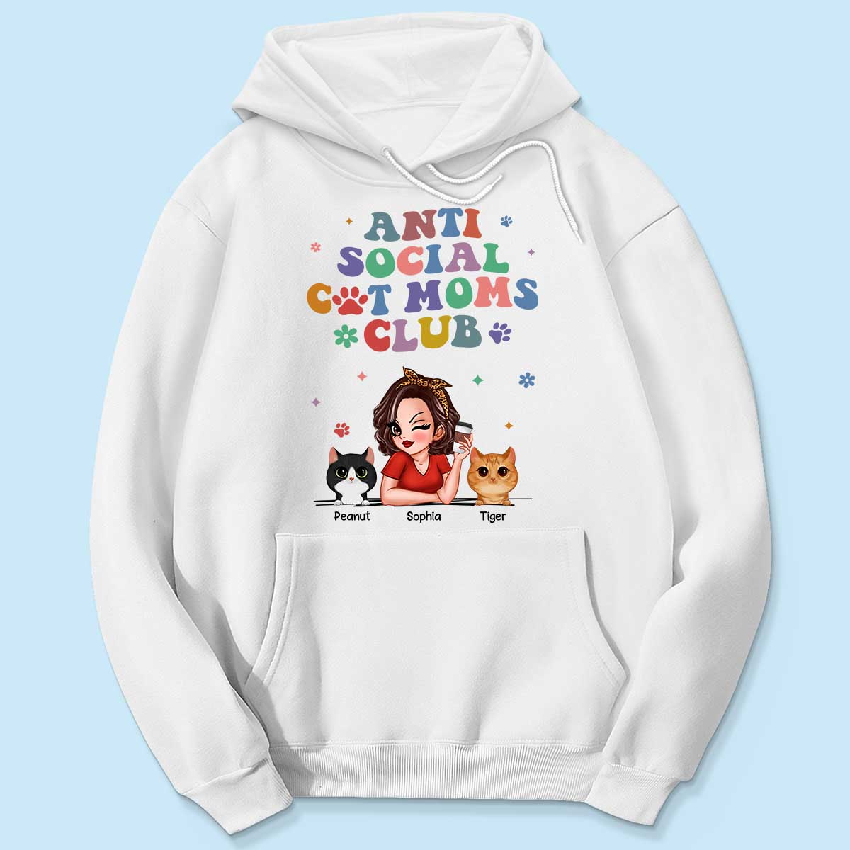 Anti Social Cat Mom Club Pesonalized Shirt