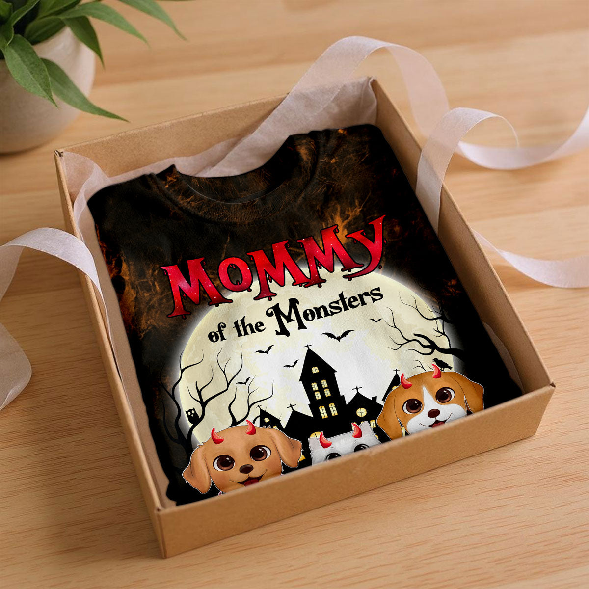 Halloween Mommy Daddy Of The Monsters Dogs Personalized Shirt, Spooky Halloween Costume For Dog Lovers, Dog Mom, Dog Dad