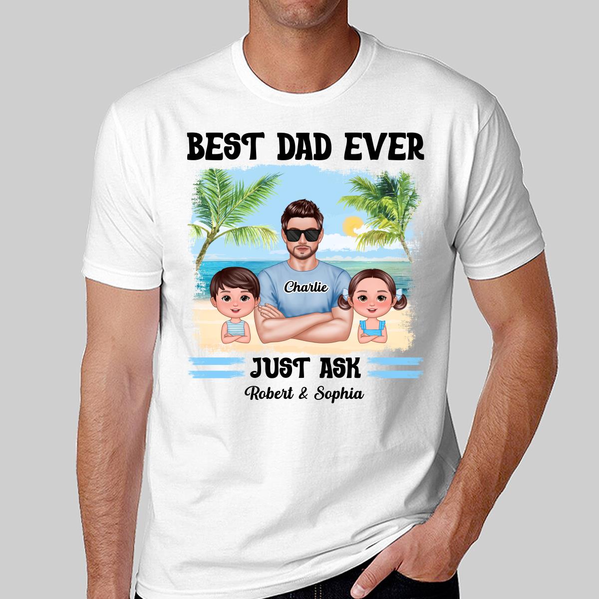 Summer Dad Grandpa Real Man And Kids Personalized Shirt