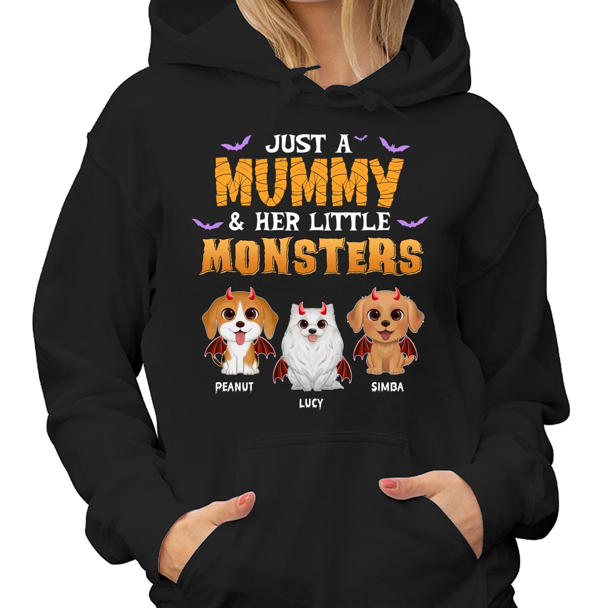 Mummy And Little Monsters Dogs Halloween Personalized Shirt