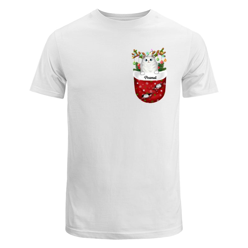 Fluffy Cats Pocket Christmas Personalized Shirt