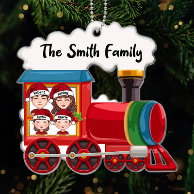 Christmas Family Train Personalized Acrylic Ornament For Family