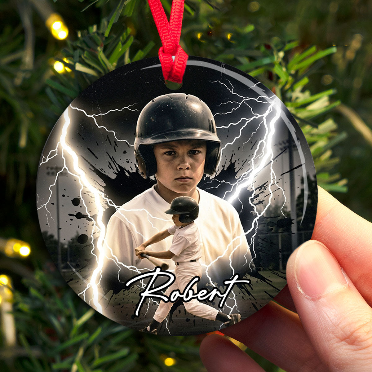 Trending Bootleg Sport Photos Insert - Personalized Ceramic Ornament - Gift For Boy, Girl