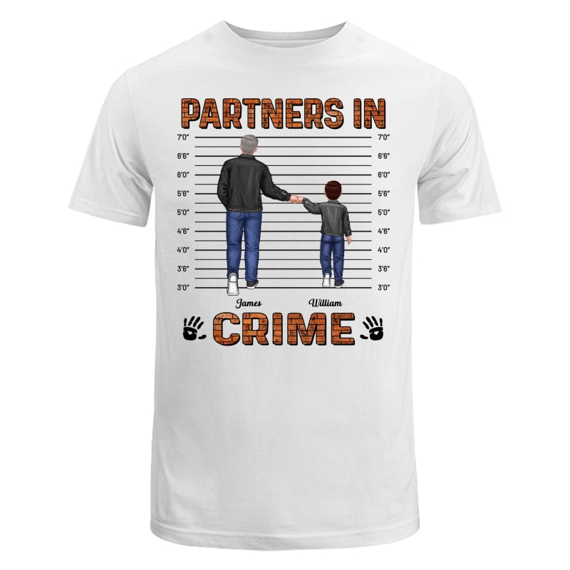 Partners In Crime Dad Grandpa Kids Punch Hands Personalized Shirt