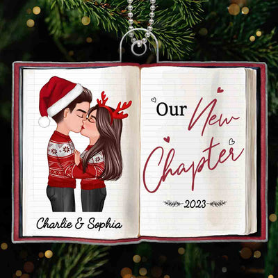 Doll Couple Kissing New Chapter Lovestory Personalized Acrylic Ornament