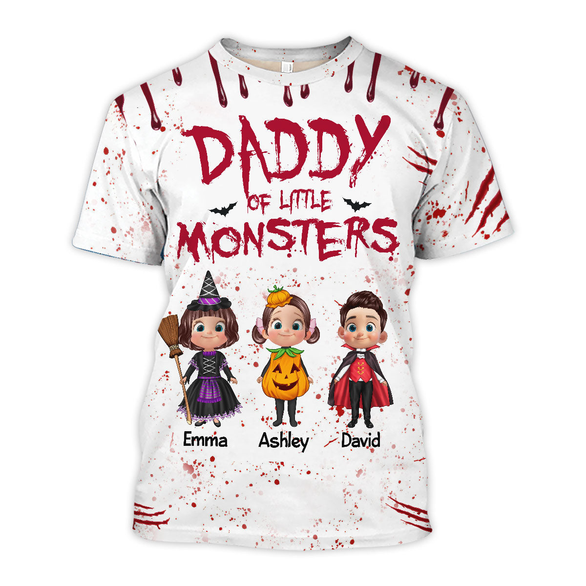 Halloween Mommy Daddy Of The Monsters Cute Kids Personalized 3D Shirt