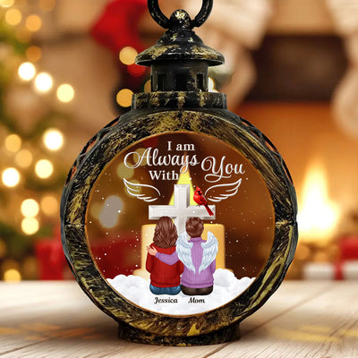 Always With You Family Cross Memorial Keepsake Personalized Lantern Ornament