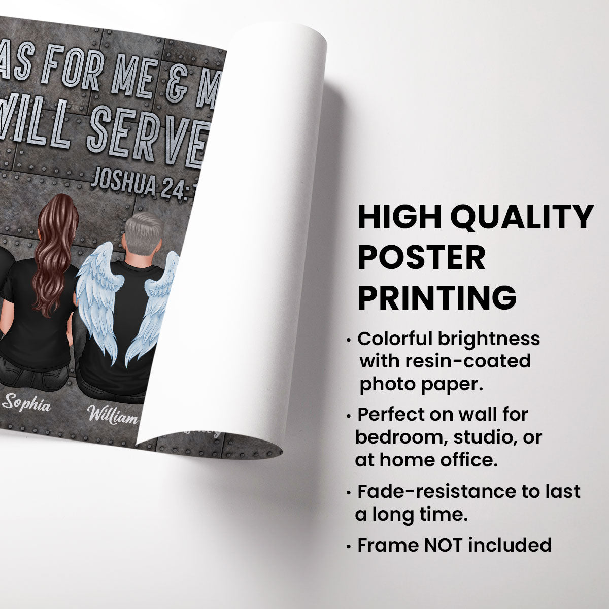 We Will Serve The Lord Gift For Christian Family Personalized Poster