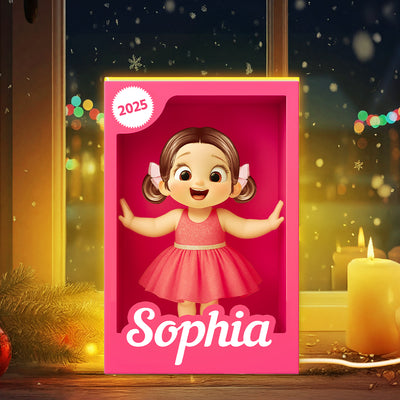 Cute Kid in Toy Box - Personalized Light Box - Christmas Gift for Kids, Grandkids