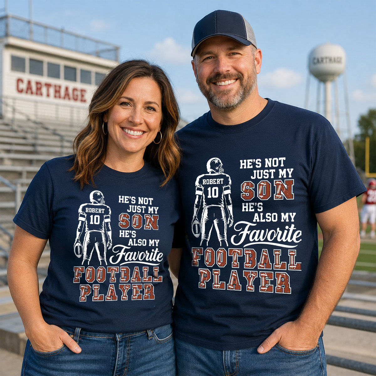 My Favorite Football Player - Personalized Shirt - Custom Game Day Shirt for Football Mom, Grandma, Girlfriend