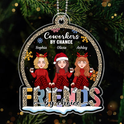 Coworker By Chance Friends By Choice Personalized Acrylic Ornament