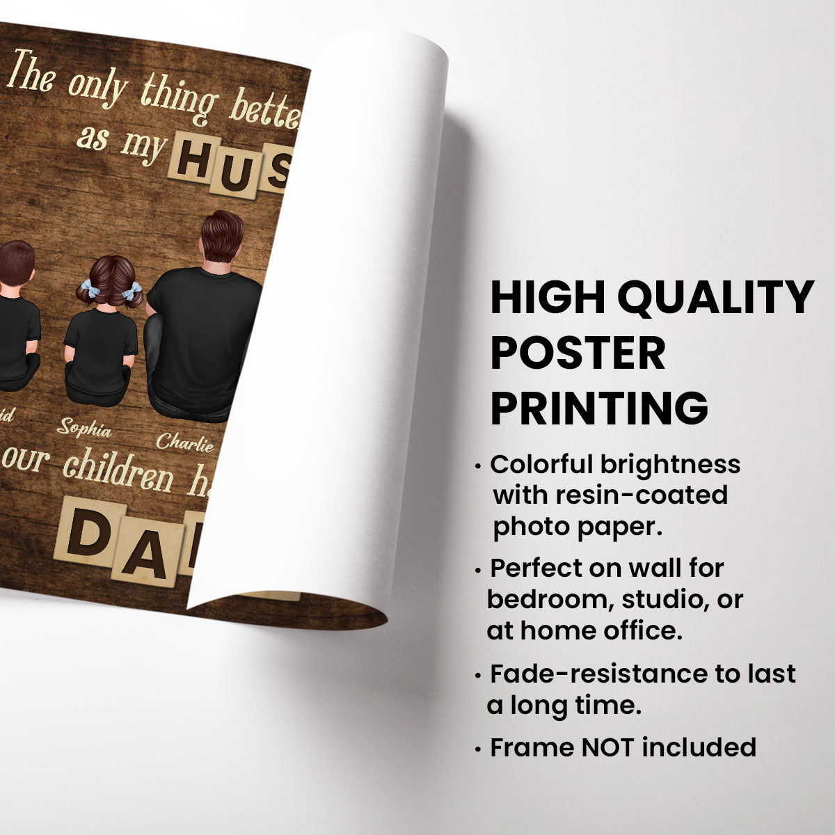 The Only Thing Better Than Gift for Dad Grandpa, Personalized Horizontal Poster
