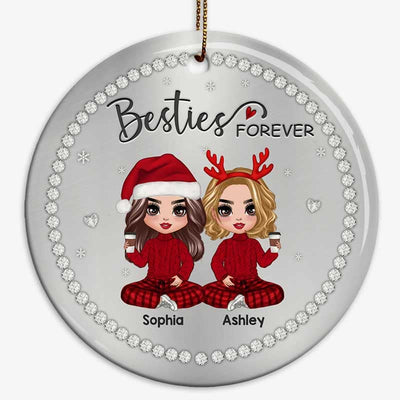 Best Friends Sisters Jewelry Stone Personalized Circle Ornament