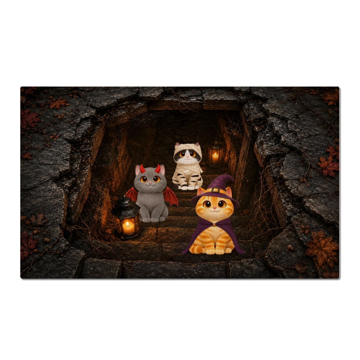 The Purr-fect Boo Crew - Personalized Doormat - Spooky Front Porch Halloween Decor for Cat Moms