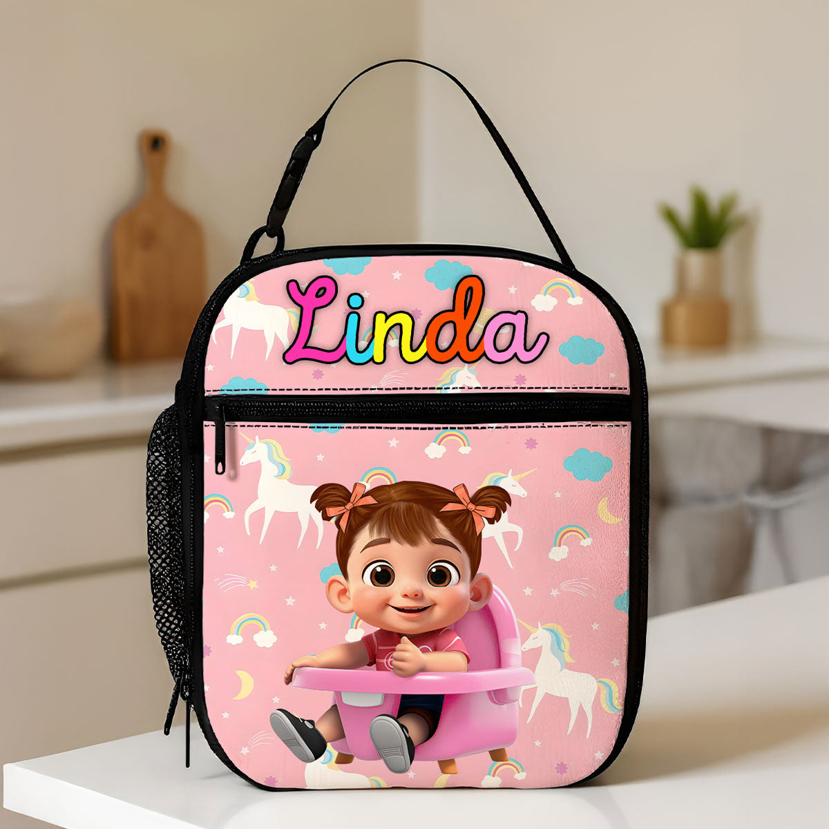 Personalized Insulated Kid Lunch Bag, Back to School Meal Tote Kit for Girls, Boys