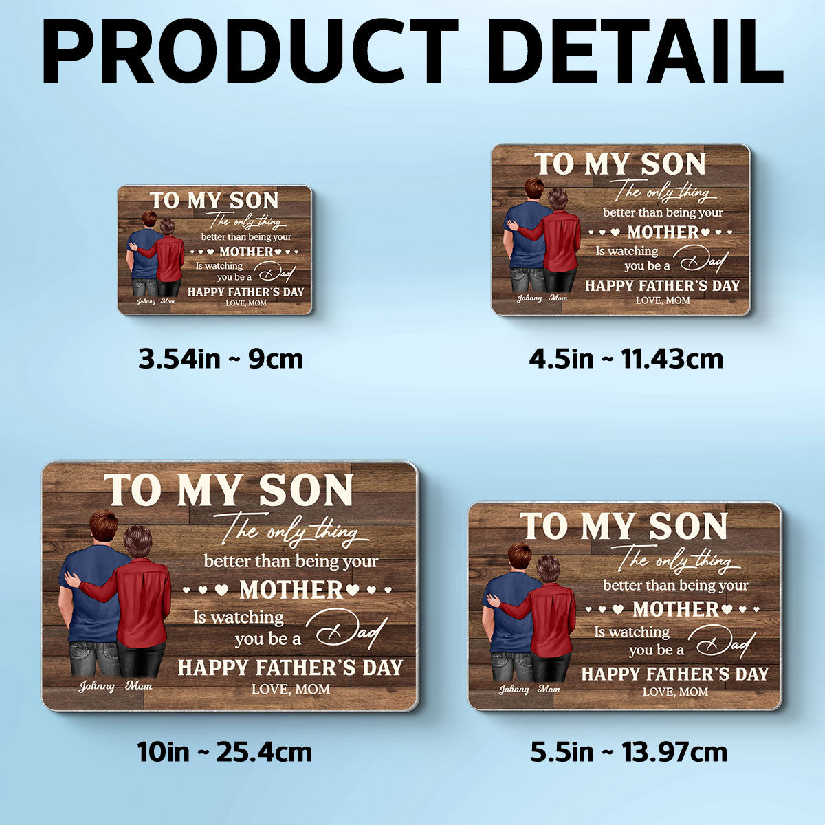 To My Son Watching You Be A Dad - Personalized Acrylic Fridge Magnet - Father's Day Gift For Son