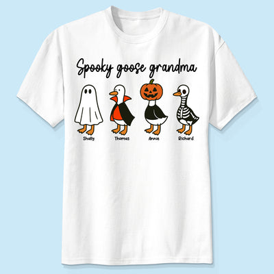 Halloween Funny Cute Spooky Goose Grandma Personalized Shirt