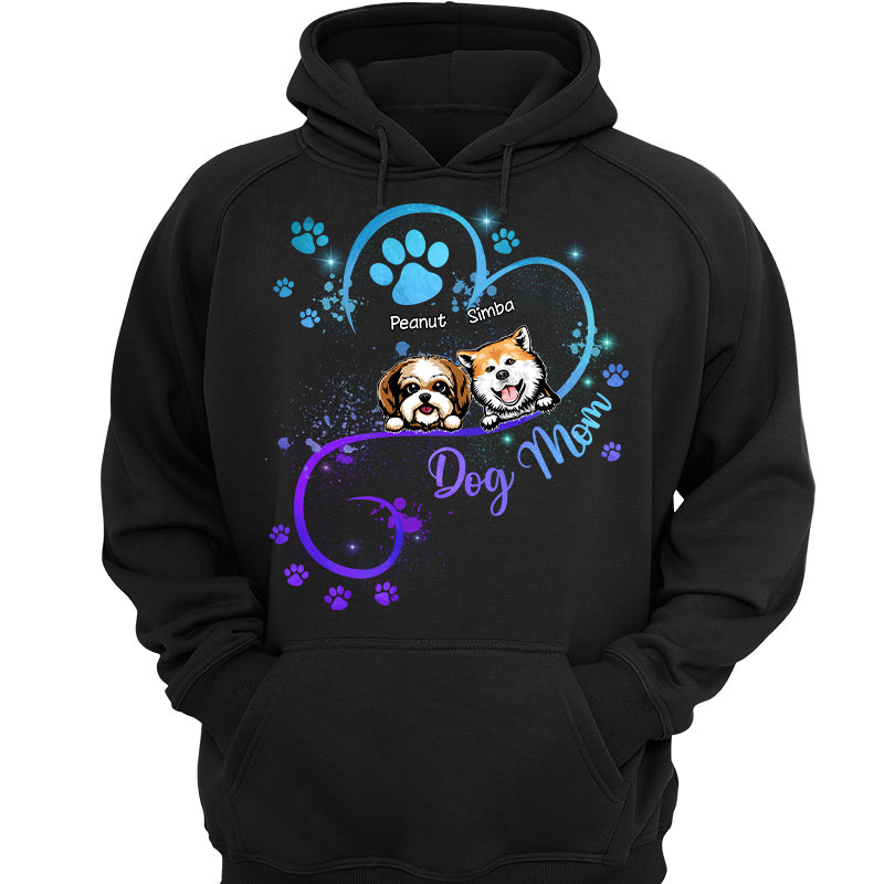 Peeking Dogs Dog Mom Heart Splash Personalized Shirt