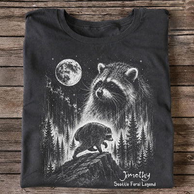Trending Viral Retro Vintage Jimothy Raccoon Shirt - Trending 2026 Seattle Feral Legend Shirt