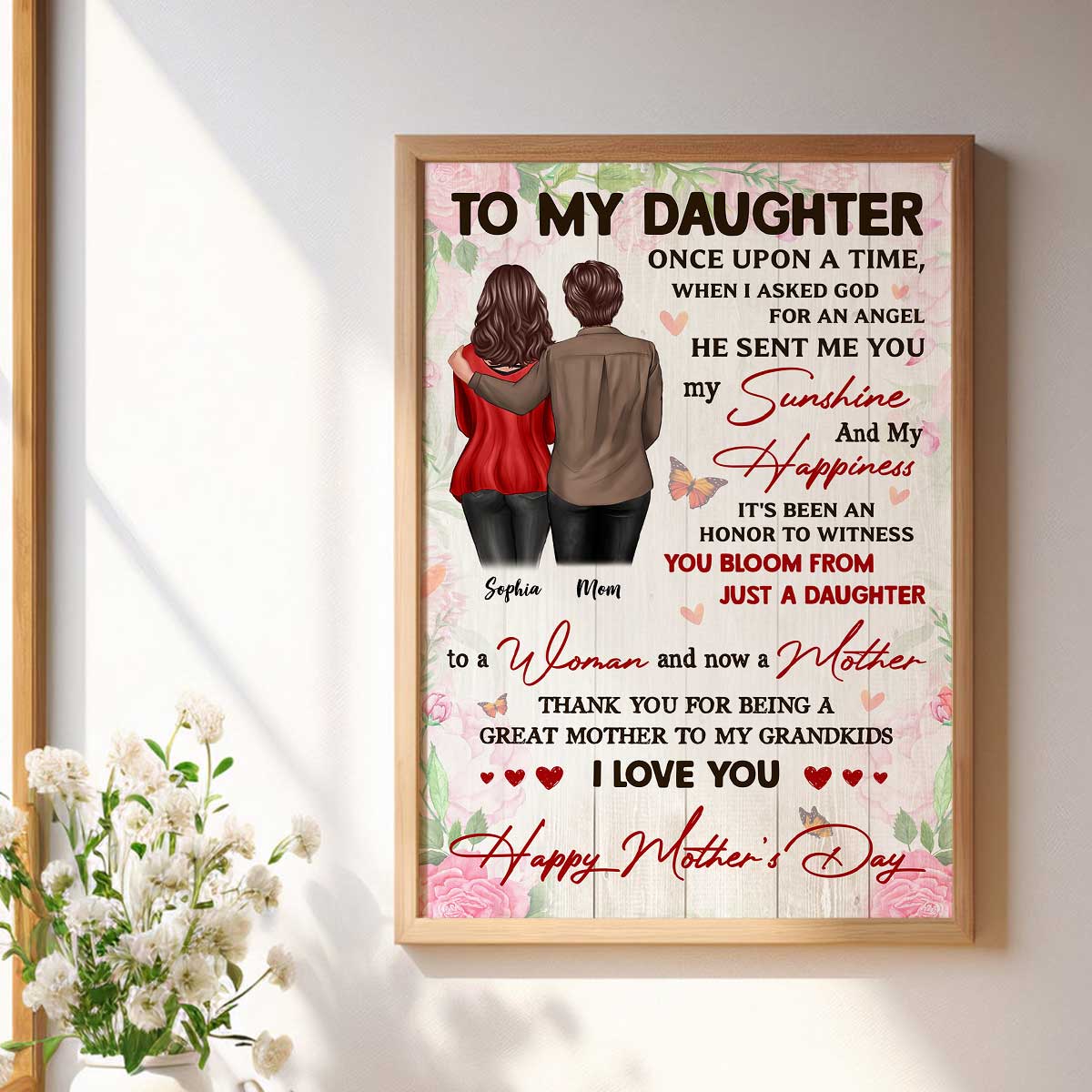 Watching You Be A Mom Happy Mother's Day From Mom Personalized Poster, Gift For Daughter