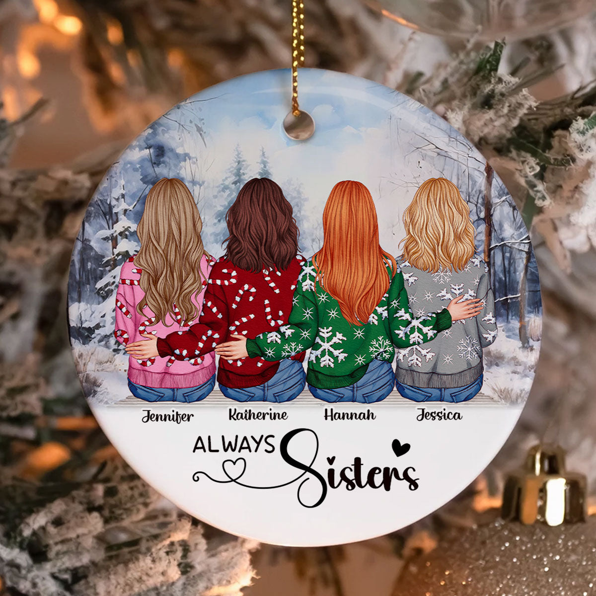 Personalized Best Friends Ornament Gift, Personalized Friendship Gift, Soul Sister Christmas Gift for Best Friend, Long Distance Friendship Gift