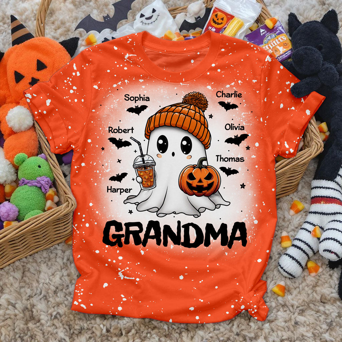 Boo Grandma Fall Season Halloween Personalized 3D Shirt