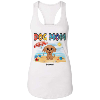 Summer Pattern Dog Mom Watercolor Cute Dogs Personalized Tank Top Shirt