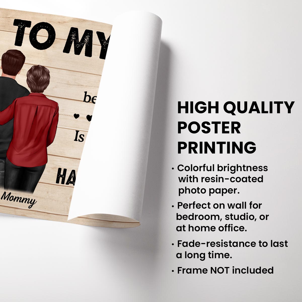 From Mom To Son Watching You Be A Dad Personalized Poster, Heartfelt Gift For Son
