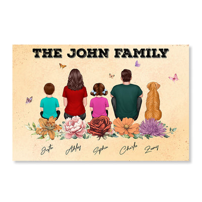 Family Birth Month Flower Personalized Poster, Gift, Father's Day Gift