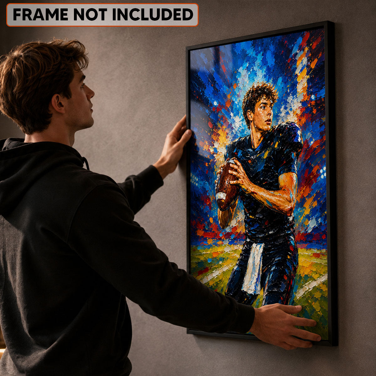 Modern Oil Painting Sport Photos Insert - Personalized Poster - Gift For Boy, Girl