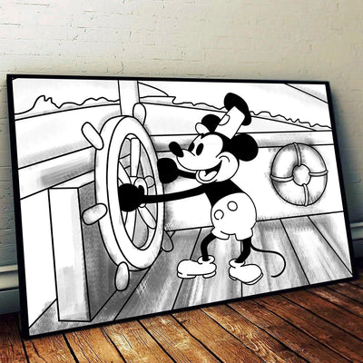 Vintage Famous Cartoon Character Personalized Horizontal Poster