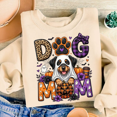Halloween Dog Mom - Personalized Shirt - Custom Dog Photo, Fall Pumpkin Halloween Trendy Tee for Dog Moms