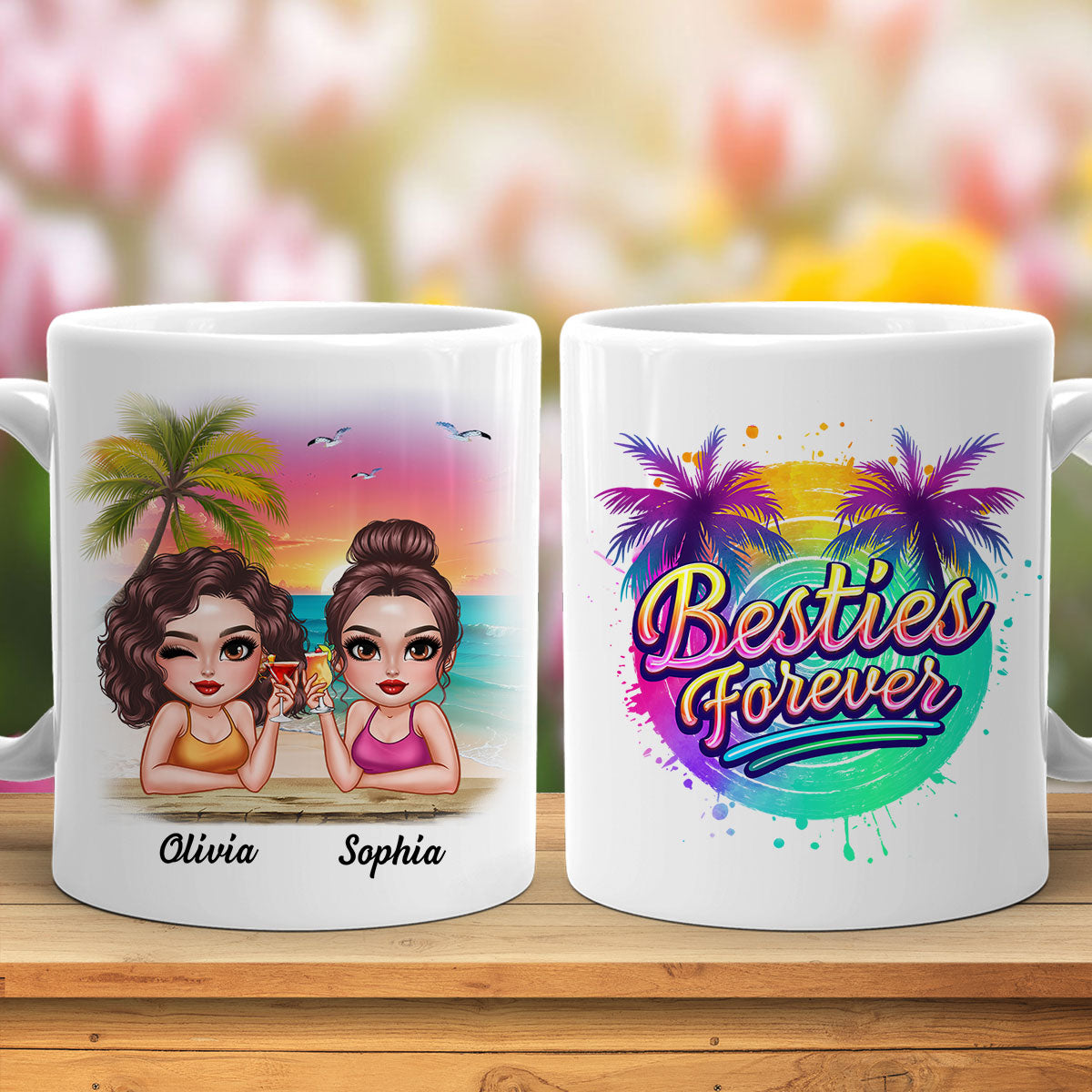 Summer Besties Forever Personalized Mug
