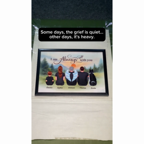 Mountain Landscape Family I Am Always With You Memorial Personalized Poster, Sympathy Gift, Remembrance Gift