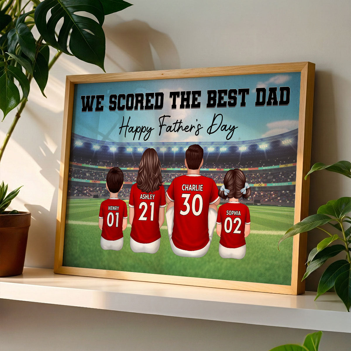 We Scored The Best Dad Family At Stadium - Personalized Poster - Father's Day Gift For Soccer Dad