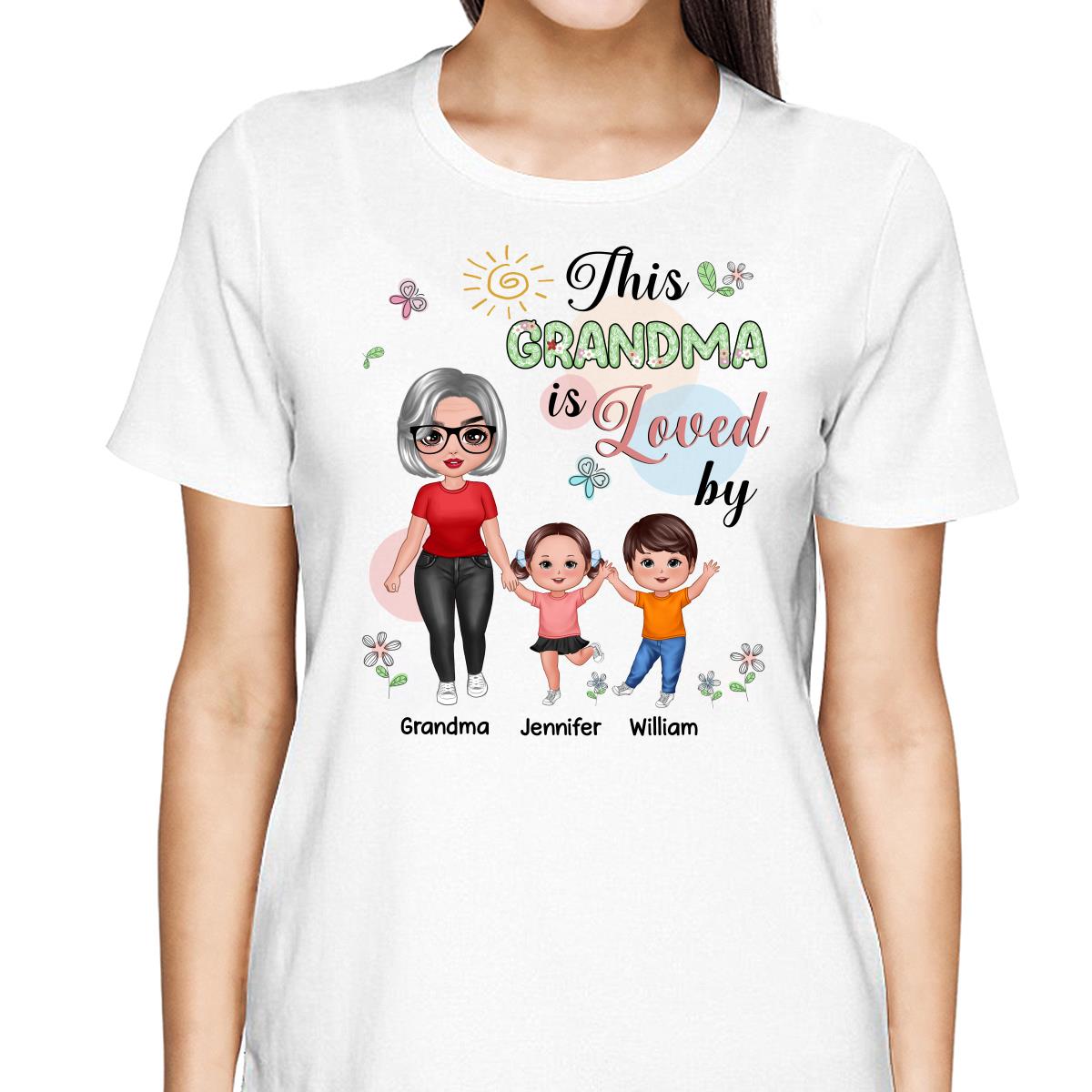 Standing Doll Mom Grandma Kids Personalized Shirt