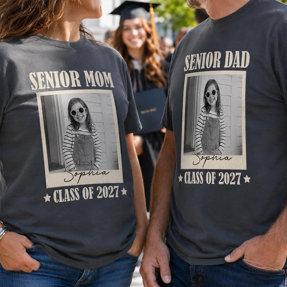 Senior Mom Dad Graduate Custom Photo - Personalized Shirt
