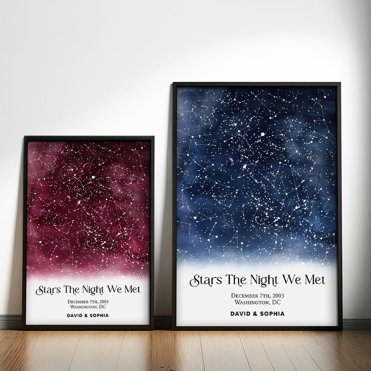 Stars The Night We Met, Unique Night Sky Map By Date & Location, Personalized Star Map Poster, Where It All Began Gift, Gift for him & for her