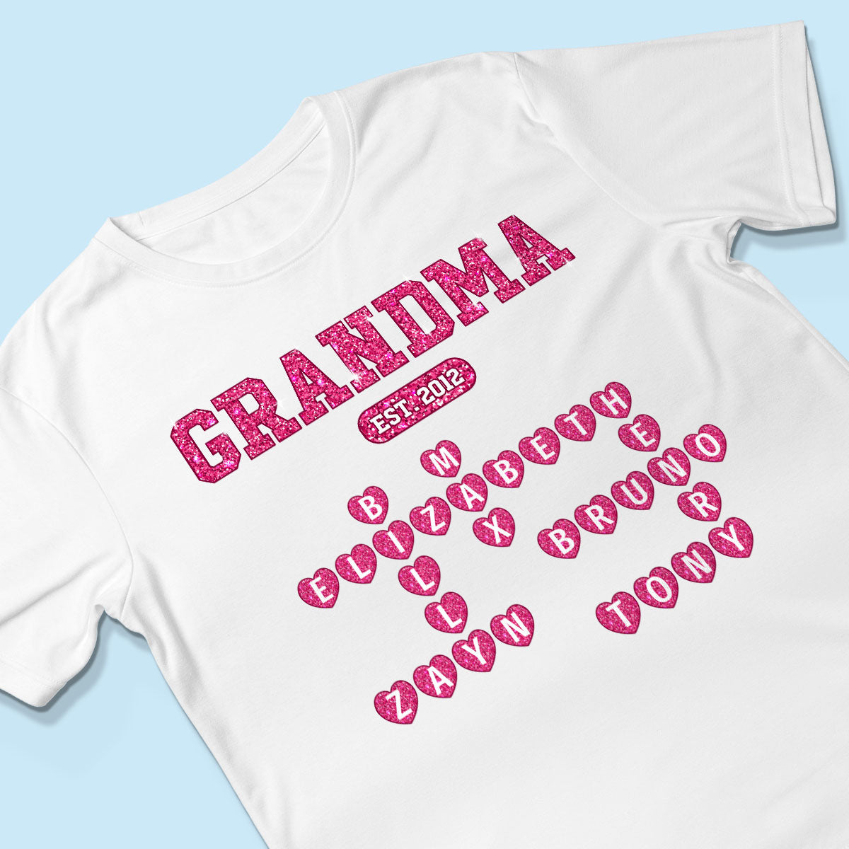 Grandma Est. Crossword Art Puzzle Unique Gift For Grandma Personalized Shirt