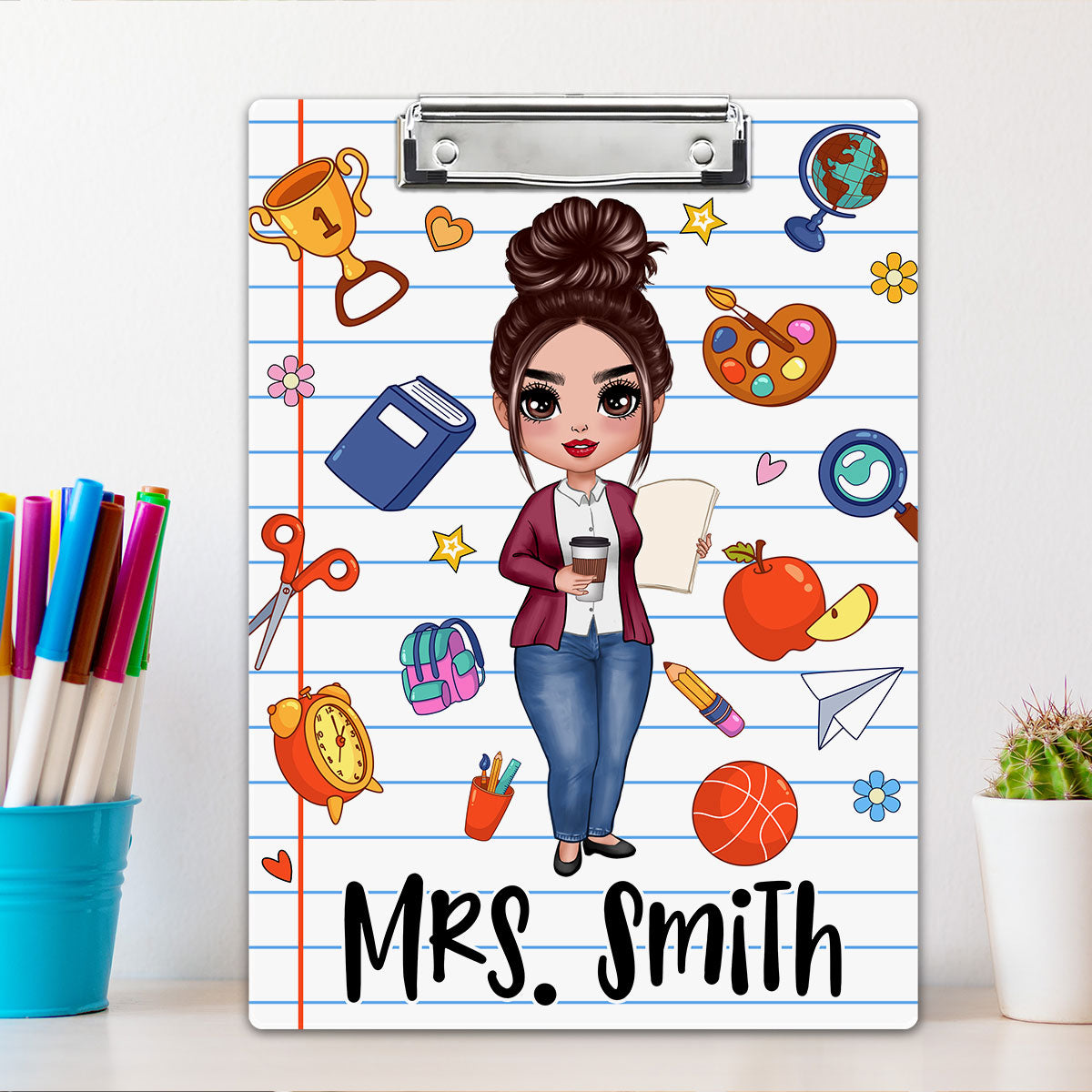 Teacher School Things Personalized Clipboard, Gift For Teacher, Appreciation Gift, Back To School Gift