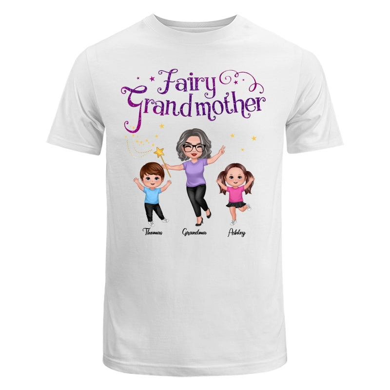 Fairy Grandmother Happy Doll Grandma And Grandkids Personalized Shirt