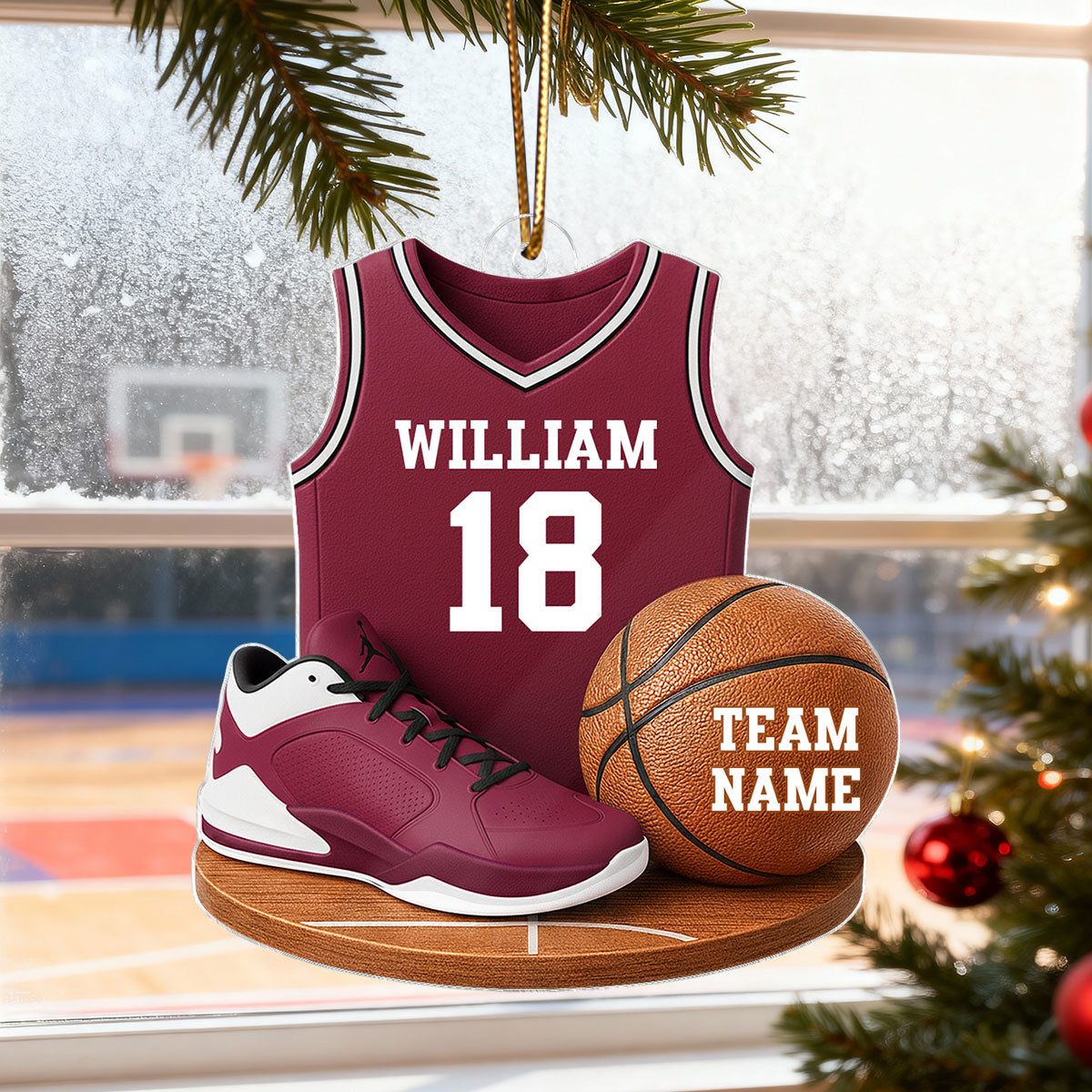 Custom Sports Keepsake - Personalized 3D Sport Acrylic Ornament - Christmas Gift for Son, Daughter, Grandson, Granddaughter