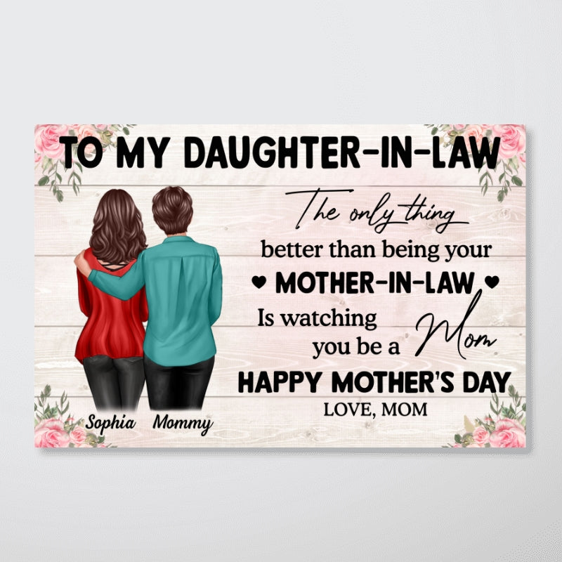 To My Daughter-In-Law Happy Mother's Day Personalized Poster, Gift For Daughter-In-Law
