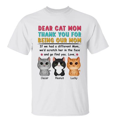 Watercolor Cute Cats Dear Mom Thank You Gift For Cat Mom Cat Lovers Personalized Shirt