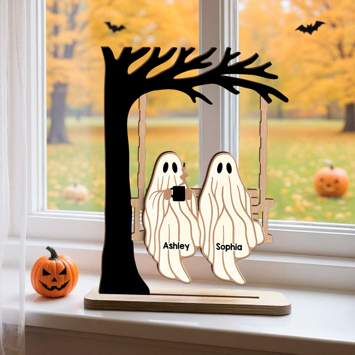 Ghost Friends We're Friends Until We Die Personalized Standing Wooden Plaque