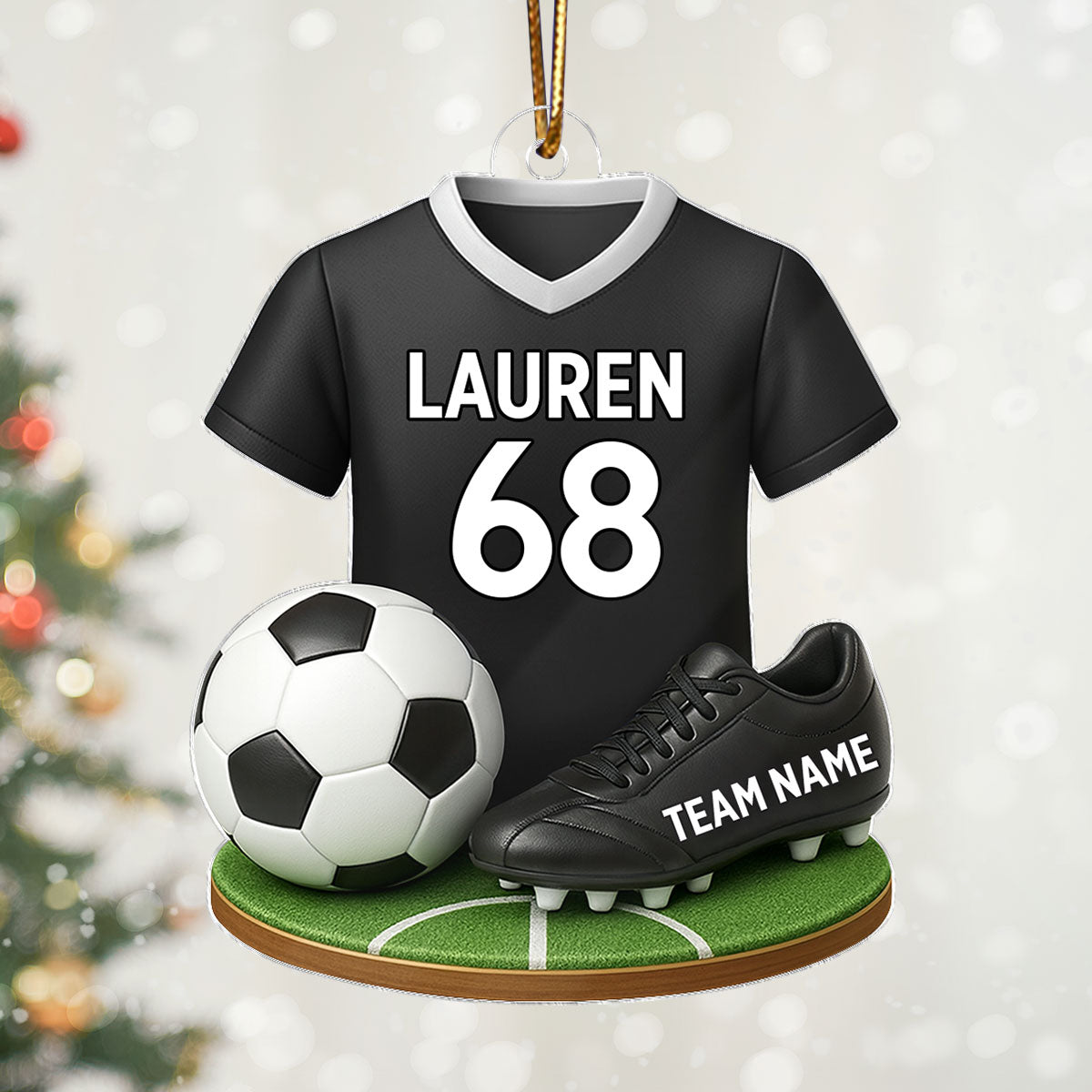 Custom Sports Keepsake - Personalized Acrylic Ornament - Christmas Gift for Son, Daughter, Grandson, Granddaughter