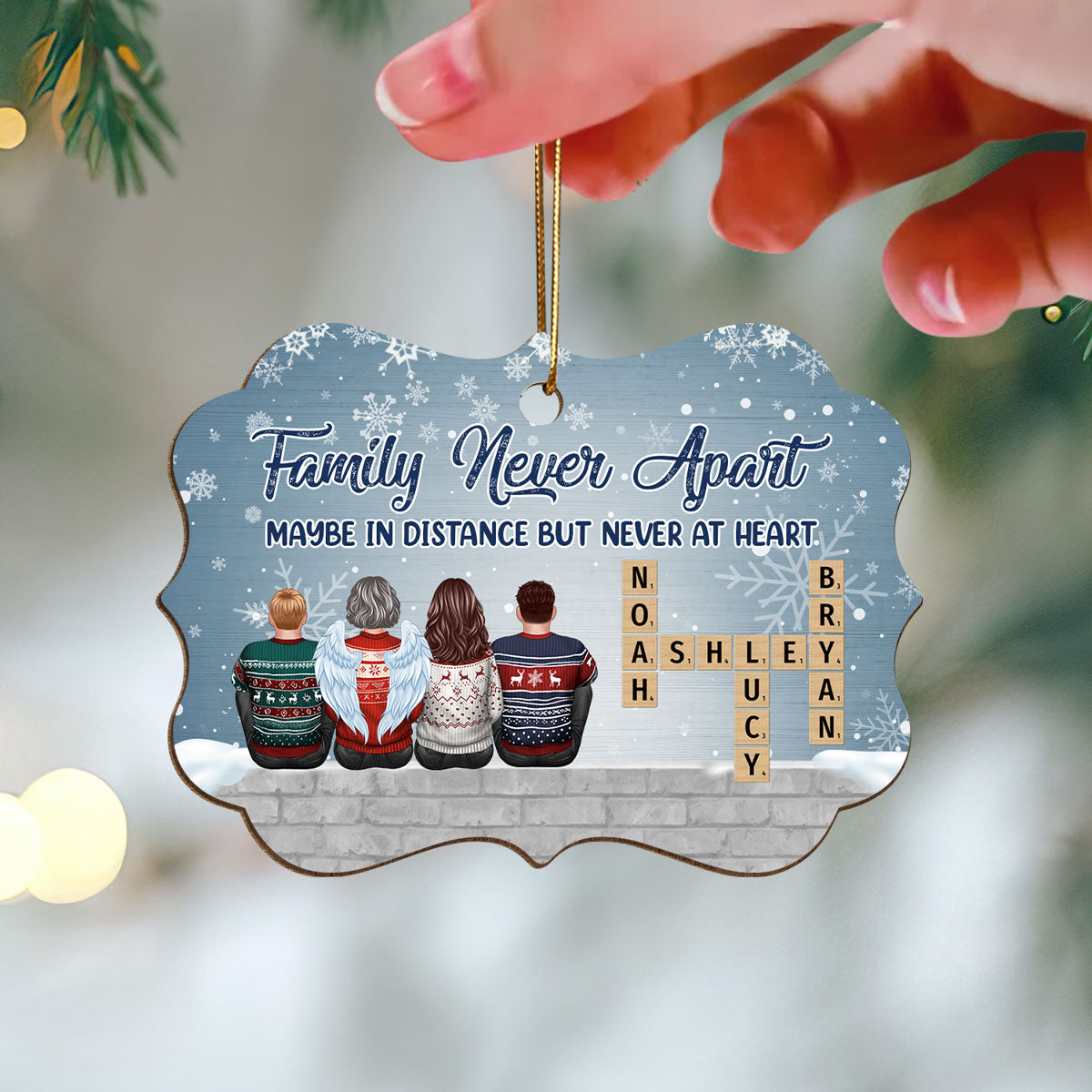The Greatest Gift Our Parents Gave Us Was Each Other Crossword Puzzle Art Personalized Wooden Ornament - Created In A Moment, Treasured Forever