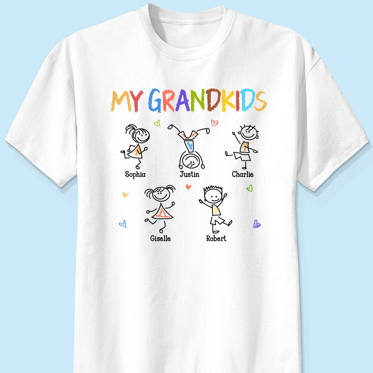 My Grandkids Crayon Patterned Personalized Shirt