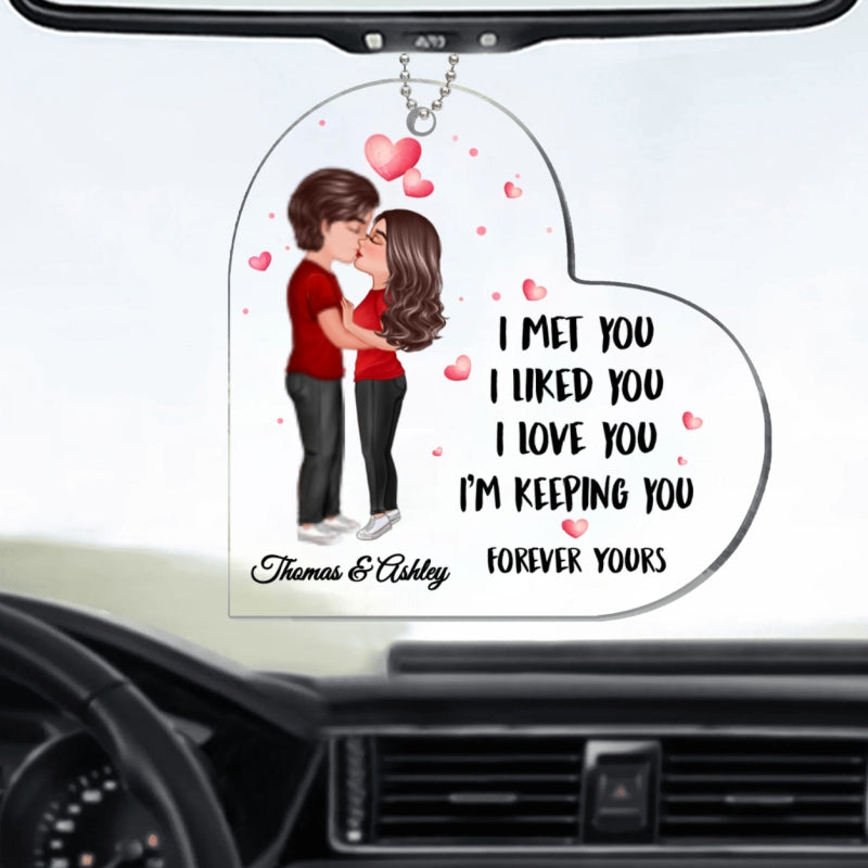 Doll Couple Kissing Together Since Personalized Acrylic Ornament - Anniversary Gift For Couple - Gift For Him, Gift For Her