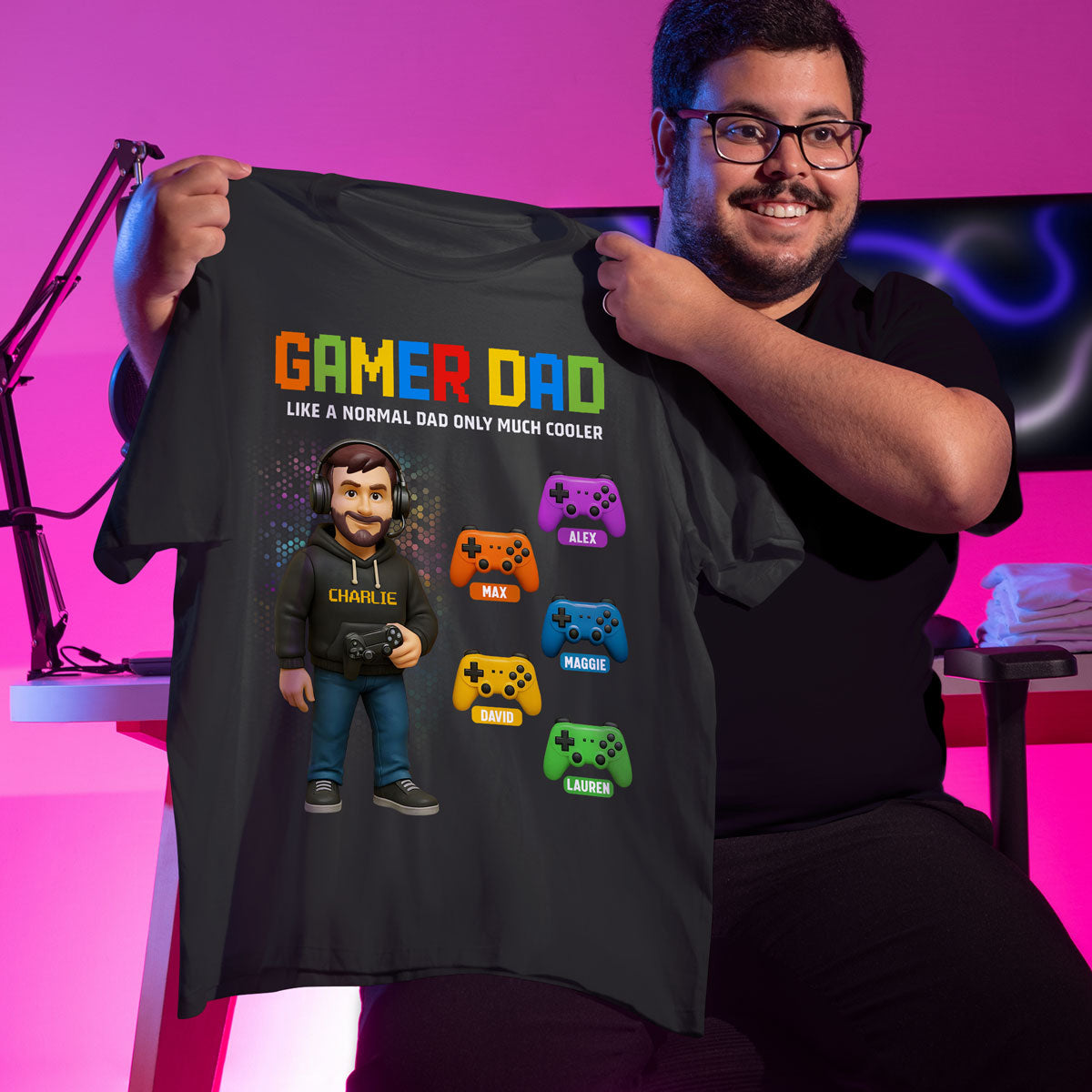 Gamer Dad Cooler Personalized Shirt, Father's Day gift for Gamer Dad, Gift for Husband